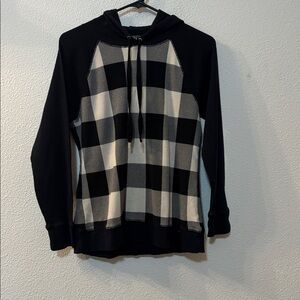 Lauren Active Ralph Lauren Black and White Plaid Hoodie
